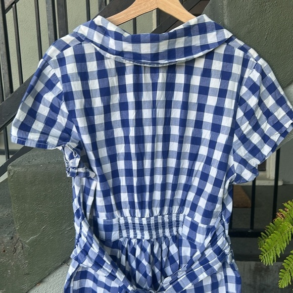 eShakti Gingham Check Cotton Belted Shirtdress Size 1x/18 Cottagecore Spring - Picture 5 of 5